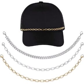 Trucker Hat Chains for Women Trucker Hat Bill Decoration Trucket Hat Charms DIY Mesh Baseball Cap Accessories