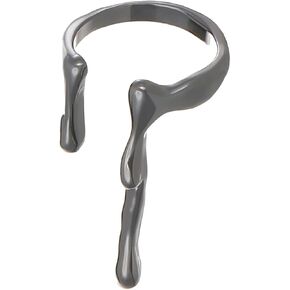 MYANAIL Irregular Opening Ring for Women Liquid Lava Adjustable Ring Silver Water Droplet Knuckle Ring Simple Finger Ring
