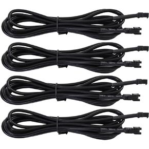 4PCS 78.74 inch 2-Pin Pure White LED Rock Lights Kit Extension Wire Cable Cord for ZONECONA4/8/12/16Pods Pure White LED Rock Lights Kit, Underglow Neon Lights 12v Waterproof for Truck Jeep ATV
