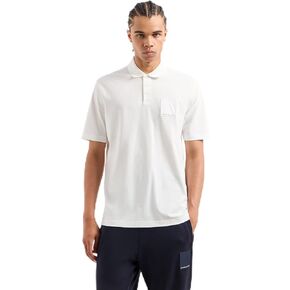 Armani Exchange Men's Limited Edition a Line Logo Stretch Cotton Polo