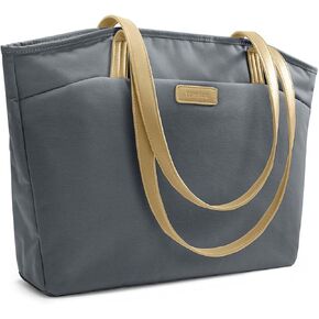 tomtoc Tote Bag for Women, Water-resistant Laptop Shoulder Bag Lightweight Large Capacity, Fits up to 16-inch MacBook Pro