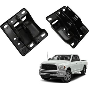 munirater 2Pcs Front Bumper Bracket Set Black Replacement for 2002-2018 Ram 2500 3500