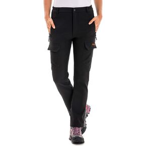 clothin Women's Insulated Pants Fleece Lined Snow Pants Softshell Water and Wind-Resistant