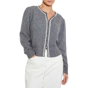 Women's Pearls Cardigan Sweater Long Sleeve Open Front Knit Cardigans Trendy Fall Winter Jacket Coats