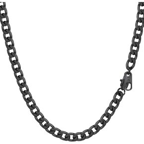 PROSTEEL 316L Stainless Steel Cuban Link Chain Necklaces for Men, Black/18K Gold Plated, Hypoallergenic Jewelry, 4mm-13mm, 14"-30", Come with Box