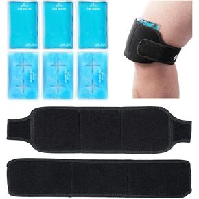 عبوات ثلج للإصابات قابلة لإعادة الاستخدام، مجموعة عبوات ثلج هلامية ساخنة وباردة من سبورتنير - علاج محمول للركبة والكتف وتخفيف آلام الكاحل - ضغط بارد للإصابات والتهاب المفاصل والتعافي - المنزل والمكتب والسفر in Kuwait