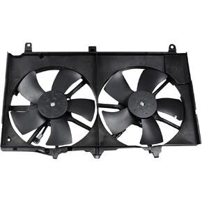 620-429 Engine Dual Radiator & Condenser Cooling Fan Assembly for Infiniti G35 Nissan 350Z 2003 2004 2005 2006 2007 V6 3.5L, 21481CD000 21487-CD00A NI3115127