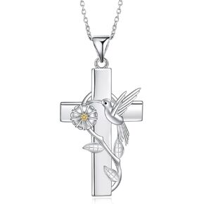 Ladybug/Dragonfly/Hummingbird Necklace Gifts for Women Ladybug Cross Faith Necklace Christmas Jewelry for Mother Daughter Grandma