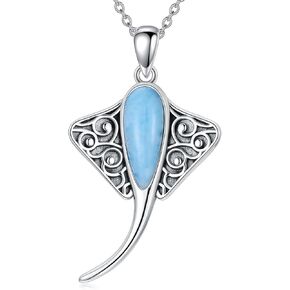 Stingray Necklace 925 Sterling Silver Stingray Pendant Necklace Ocean Jewelry for Women Mother in Kuwait