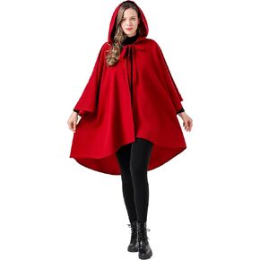 Women Medieval Hood Cloak,Renaissance Cloak with Sleeves Women,Medieval Costume Short Cloak