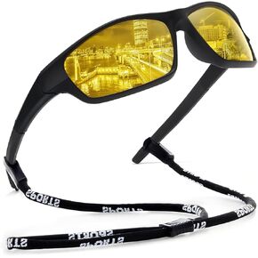 Sports Night Vision Pro Glasses Men Women Yellow Anti Glare Polarized Night Driving Glasses Enhance Contrast NV3042