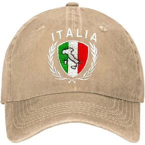 Italy Italia Italian Flag Embroidered Hat for Men Women Cotton Adjustable Baseball Cap Hats