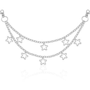 Hip Hop Wallet Pants Chain Star Goth Jean Chains Punk Pocket Chain for Women Layered Chains Trouser Chain Clothing Accessories