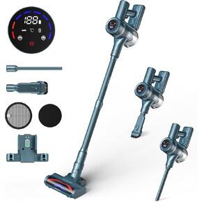 Cordless Vacuum Cleaner, 400W/33kPa Lightweight Stick Vacuum with Smart Sensor, Tangle-Free Floor Brush, 50Mins Runtime, Household Vacuum for Carpet/Pet Hair/Hard Floor-C3