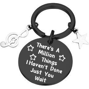 PLITI Musical Fans Gift There's A Million Things I Haven't Done But Just You Wait Keychain for Girlfriend Boyfriend