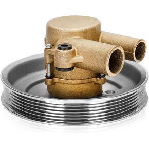 Upgraded 21212798 Raw Seawater Pump for Volvo Penta 3.0L Marine Engines with Serpentine Pulley, 21212798 Crankshaft Driven Seawater Pump Replace 21212798, 3812522