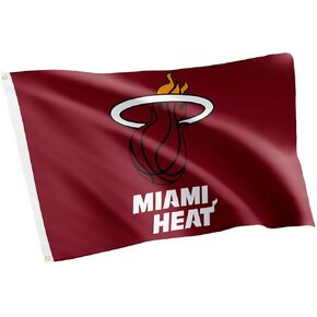 Desert Cactus Miami Heat Flag NBA 100% Polyester Indoor Outdoor 3x5 feet National Basketball Association Team Flags (Flag #2)