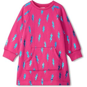 Hatley Girls' Lightening Bolt Sweatshirt Dress (Toddler/Little Big Kid)