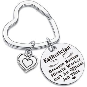 7RVZM Esthetician Thank You Gift Beautician Jewelry Esthetician Christmas Keychain BFF Gift
