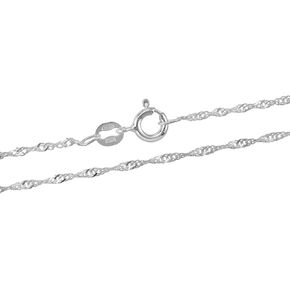AeraVida Enchanting 1.5mm Twisted Singapore Chain .925 Sterling Silver 18-inch Necklace | Singapore Chain Sterling Silver | Sterling Twisted Chain Necklace for Women