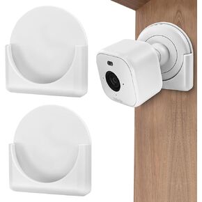 Wall Mount fits for Blink Mini 2 Indoor Camera, Adhesive Window Camera Wall Holder Brackets for Mounting The Blink Mini Camera On Wall/Glass Door, No Drill, No Screws,White (2 Pack)