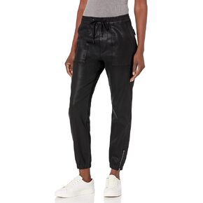 HUDSON womens Coated Utility Jogger With Zipper Hem
