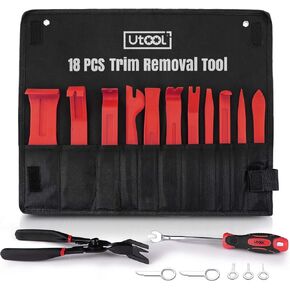UTOOL UTSA00104 إزالة لوحة باب السيارة باللون الأصفر مع كماشة مزيل مشبك وأدوات إزالة ستيريو الصوت والراديو 18 قطعة in Kuwait