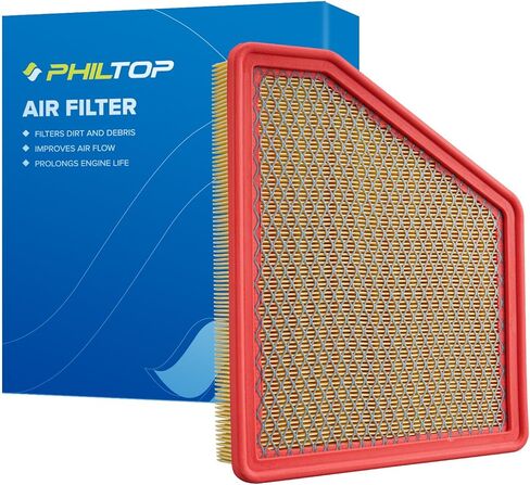 PHILTOP Engine Air Filter CA10690 Replacement for Chevrolet Camaro 2010-2015 3.6L 6.2L, Flexible Panel in Saudi Arabia