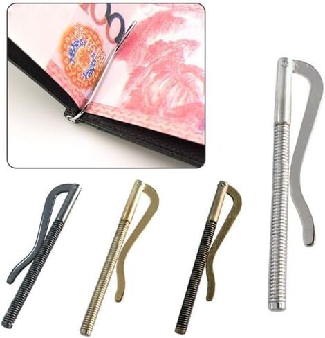 Black Metal Bifold Money Clip Bar Wallet Replace Parts Spring Clamp Cash Holder,ID Card,Wallets, Card Cases and Money Organizers in Saudi Arabia