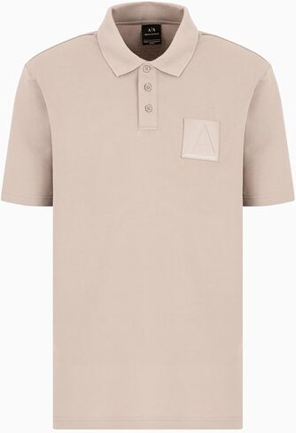 Armani Exchange Men's Limited Edition a Line Logo Stretch Cotton Polo in Saudi Arabia