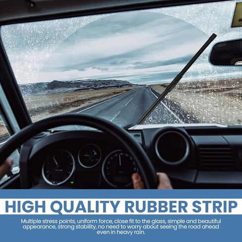 GSPSCN OEM جودة 20 بوصة + 20 بوصة استبدال شفرات ممسحة الزجاج الأمامي الأصلية الممتازة، شفرات ممسحة أوتوماتيكية هادئة ومتينة ومستقرة عالية الأداء لجميع المواسم لخطاف J (حزمة من 2) in Kuwait