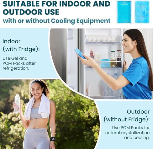 عبوات ثلج للإصابات قابلة لإعادة الاستخدام، مجموعة عبوات ثلج هلامية ساخنة وباردة من سبورتنير - علاج محمول للركبة والكتف وتخفيف آلام الكاحل - ضغط بارد للإصابات والتهاب المفاصل والتعافي - المنزل والمكتب والسفر in Kuwait