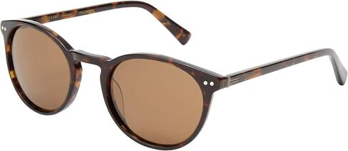 نظارات شمسية مستقطبة دائرية للرجال من Ted Baker TMS173، 51 ملم، حماية من الأشعة فوق البنفسجية 400، بنية داكنة in Kuwait