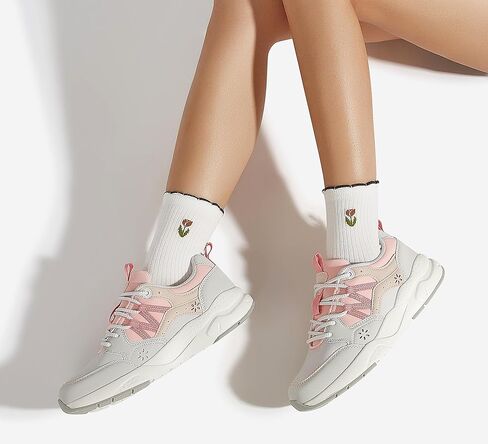 LUCKY STEP Women's Platform Fashion Sneakers Classic Casual Walking Shoes Running Trendy Travel Tennis Colorful Footwear in Kuwait