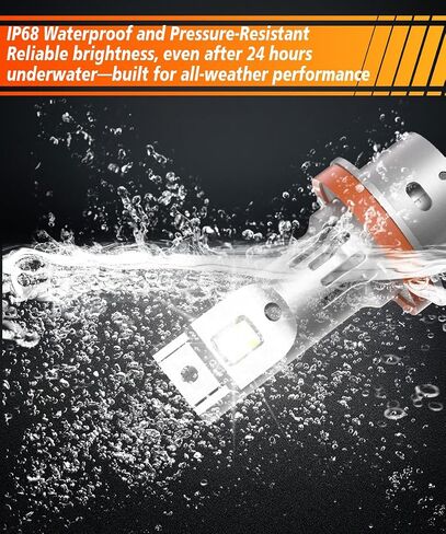 H11/H9/H8 Led Bulb 12000LM led headlight 6500K White 16 SMD Chip Fog Light 50W Plug and Play Fast Bulbs Replacement IP68 Waterproof,Pack of 2 in Saudi Arabia