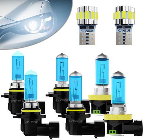 Headlight Bulbs Fit For Chevrolet Colorado 2015-2020, 9005 H11 High Low Beam Combo, Super Bright 5500K White Light High Performance Halogen Light Bulbs, 4PCS in Kuwait