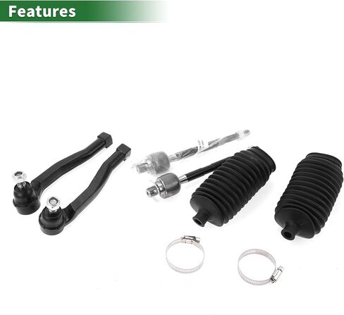 X AUTOHAUX 6 Pcs Front Suspension Kit Inner Outer Tie Rod Ends with Tie Rod Boots for Suzuki Swift+ 2004-2007 No.EV800577/ES800033 in Saudi Arabia