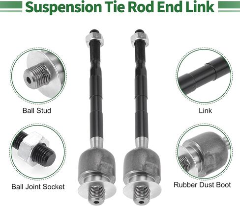 X AUTOHAUX 6 Pcs Front Suspension Kit Inner Outer Tie Rod Ends with Tie Rod Boots for Suzuki Swift+ 2004-2007 No.EV800577/ES800033 in Saudi Arabia