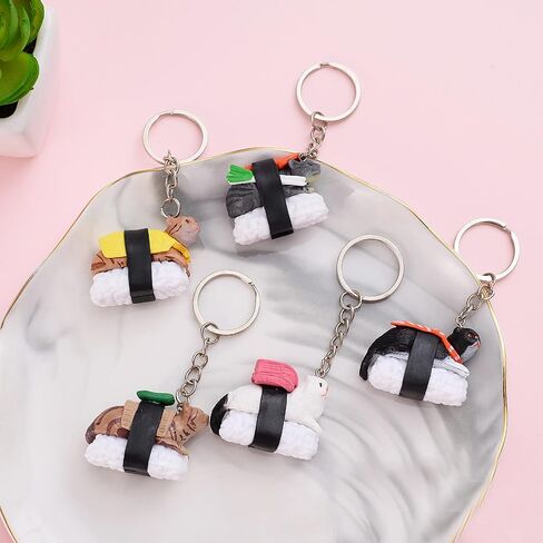 5 PCS Cartoon Cat Key Chain Cute Animal Keychain Resin Creative Funny Keychain in Saudi Arabia
