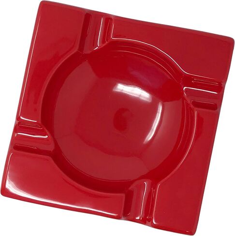 Prestige Import Group - Large Ceramic Contemporary Ashtray - High Gloss Black in Kuwait