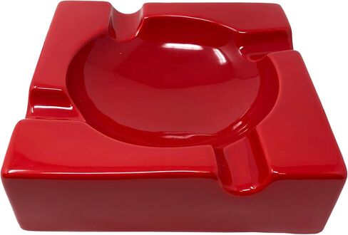 Prestige Import Group - Large Ceramic Contemporary Ashtray - High Gloss Black in Kuwait