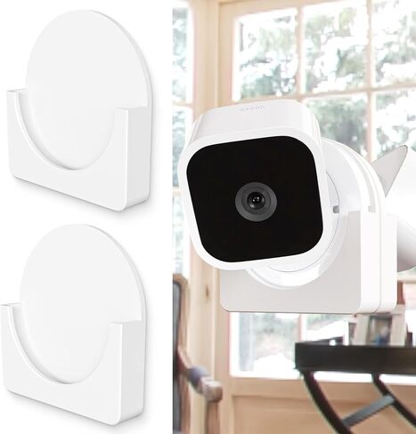 Wall Mount fits for Blink Mini 2 Indoor Camera, Adhesive Window Camera Wall Holder Brackets for Mounting The Blink Mini Camera On Wall/Glass Door, No Drill, No Screws,White (2 Pack) in Saudi Arabia