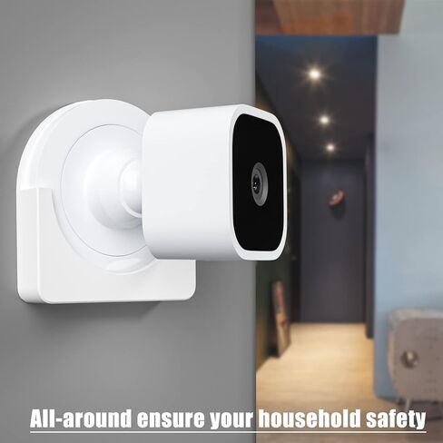 Wall Mount fits for Blink Mini 2 Indoor Camera, Adhesive Window Camera Wall Holder Brackets for Mounting The Blink Mini Camera On Wall/Glass Door, No Drill, No Screws,White (2 Pack) in Saudi Arabia
