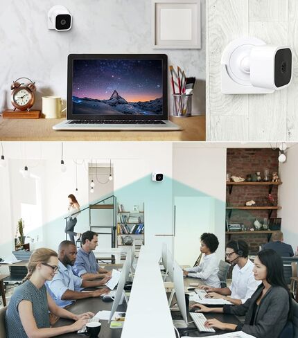 Wall Mount fits for Blink Mini 2 Indoor Camera, Adhesive Window Camera Wall Holder Brackets for Mounting The Blink Mini Camera On Wall/Glass Door, No Drill, No Screws,White (2 Pack) in Saudi Arabia