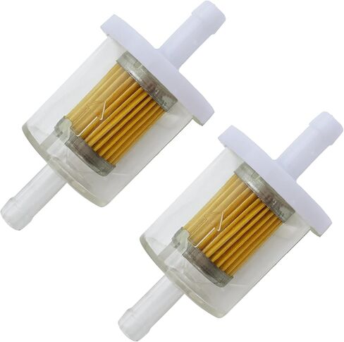 2pcs Replacement Fuel Filter, Universal 40 Micron 1/4" Inline Fuel Filter, Suitable for Briggs & Stratton 691035, Compatible with Kawasaki 49019-0014 49019-7001 in Saudi Arabia