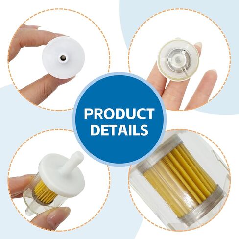 2pcs Replacement Fuel Filter, Universal 40 Micron 1/4" Inline Fuel Filter, Suitable for Briggs & Stratton 691035, Compatible with Kawasaki 49019-0014 49019-7001 in Saudi Arabia