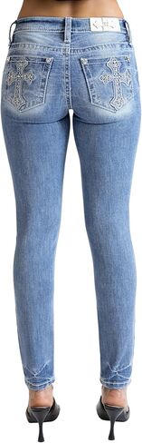 Miss Me Women's Emily Cross Mid-Rise Skinny Jeans in Kuwait