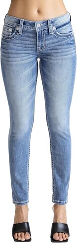 Miss Me Women's Emily Cross Mid-Rise Skinny Jeans in Kuwait