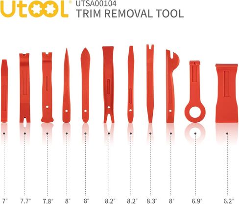 UTOOL UTSA00104 إزالة لوحة باب السيارة باللون الأصفر مع كماشة مزيل مشبك وأدوات إزالة ستيريو الصوت والراديو 18 قطعة in Kuwait