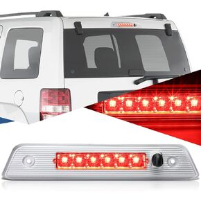 Auto Dynasty Rear Hight Mount Red Housing LED 3rd Third Tail Brake Light Lamp Compatible with Jeep Liberty KK 08-12